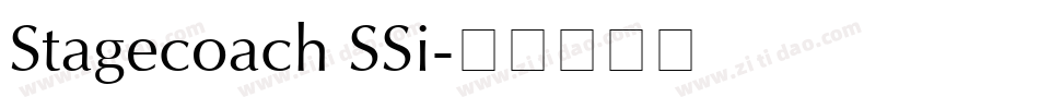 Stagecoach SSi字体转换